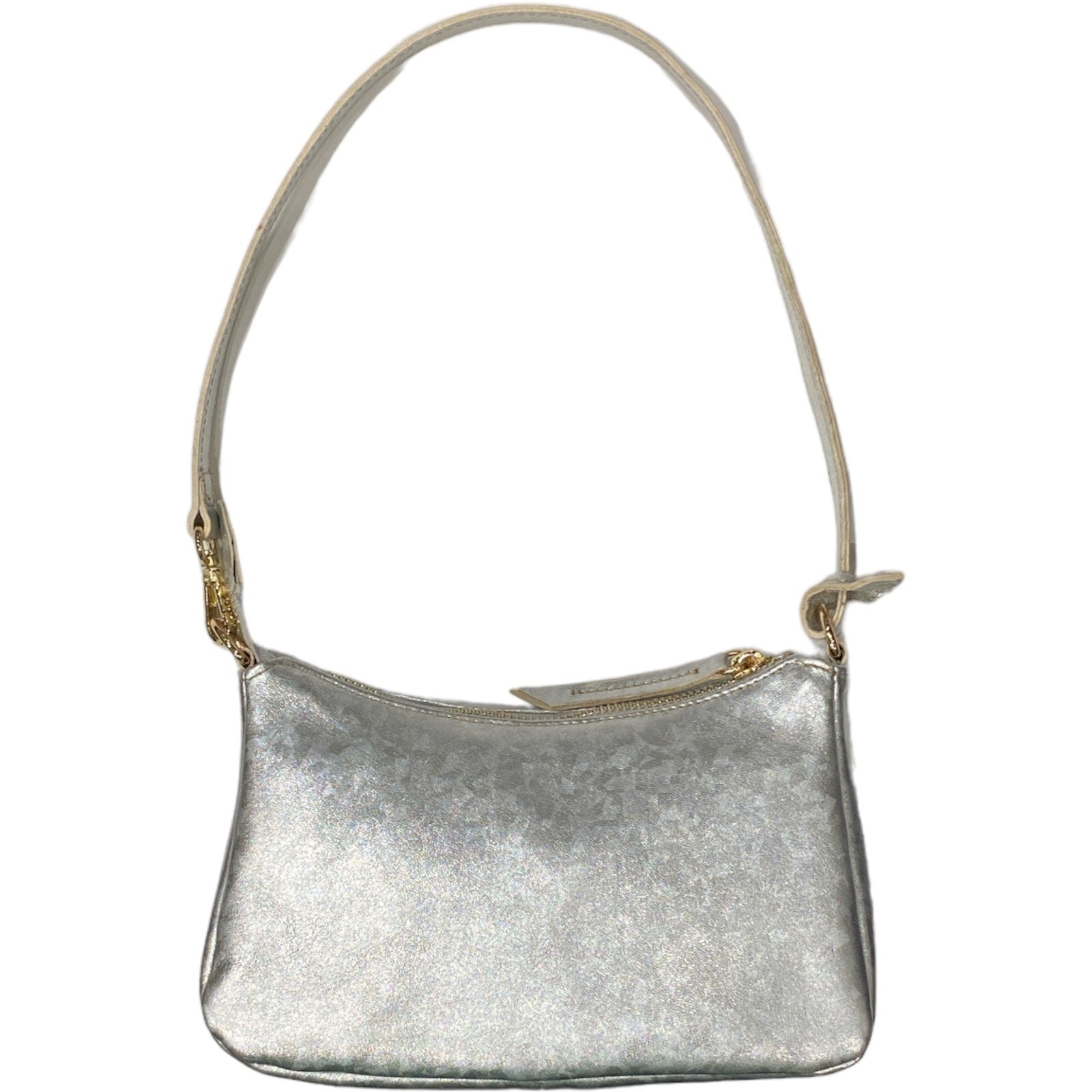 Natalie Small. Silver leather evening bag