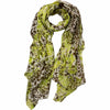 Lime and brown leo-print scarf pareo