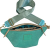 Turquoise calf-hair leather belt bag