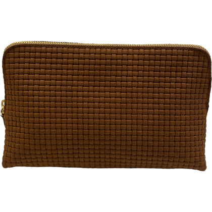 Box XL. Brown woven-print leather messenger bag