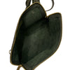 Box XL. Green geometric leather messenger bag