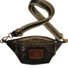 Mini luxury brown leather belt bag