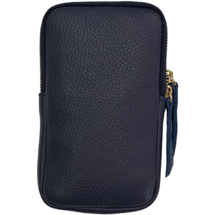 Dark blue mobile leather case