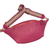 XXL strong pink leather belt bag