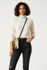 Black and gold vintage calf-hair mobile leather case