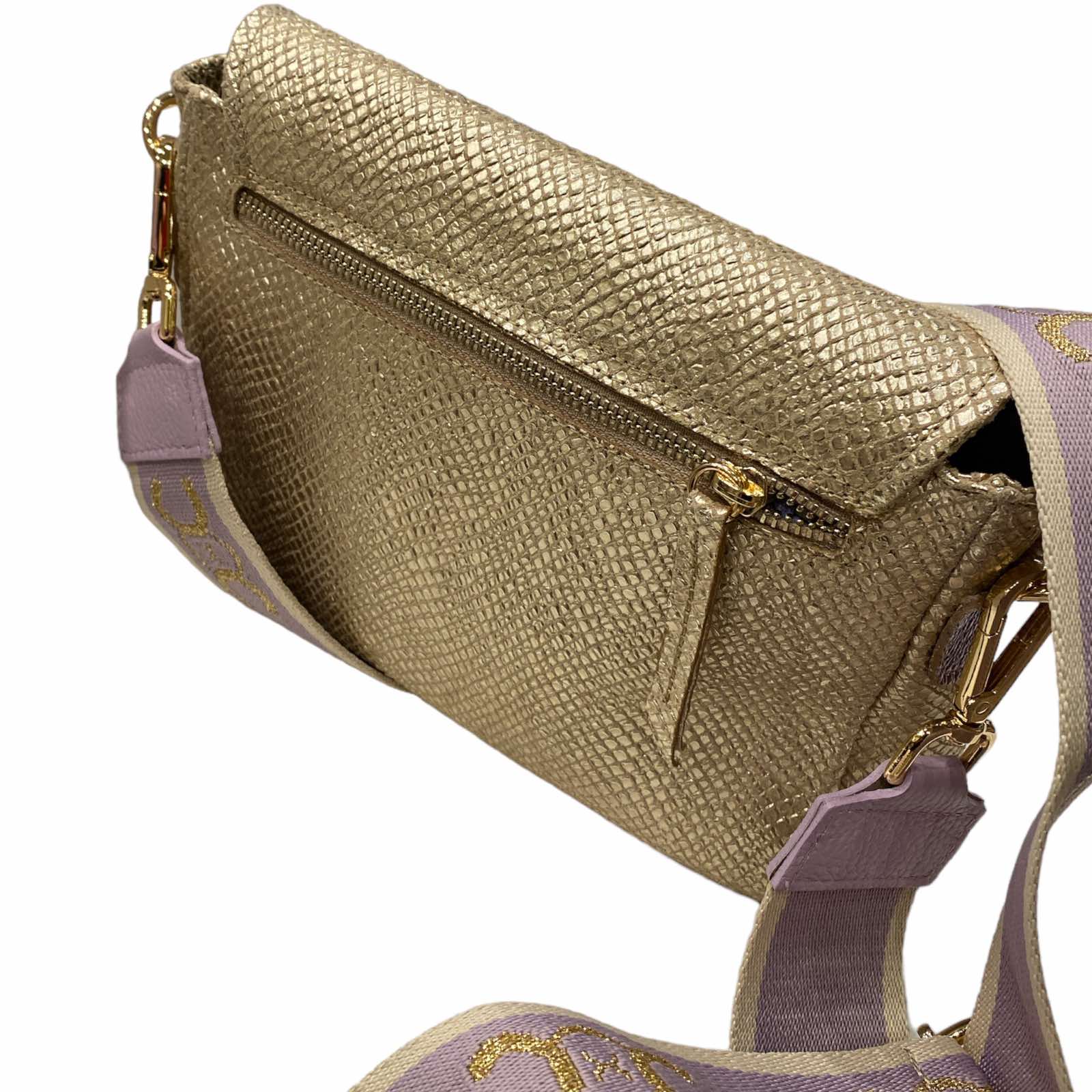 Mandy small. Gold matte leather limited edition bag