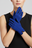 Royal blue chic gloves with black details