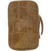 Beige calf-hair mobile leather case