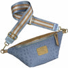 Raf blue alligator-print leather belt bag