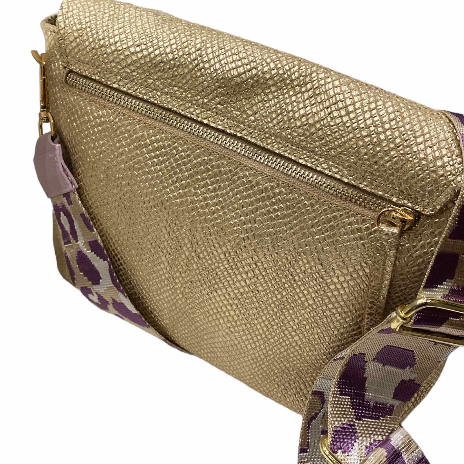 Mandy. Gold matte leather limited edition bag