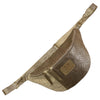 Alexia M. Gold and beige leather belt bag