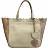 Darling. Vanilla and gold leather chic shoulder bag
