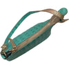 Natalie Small. Turquoise alligator-print leather evening bag