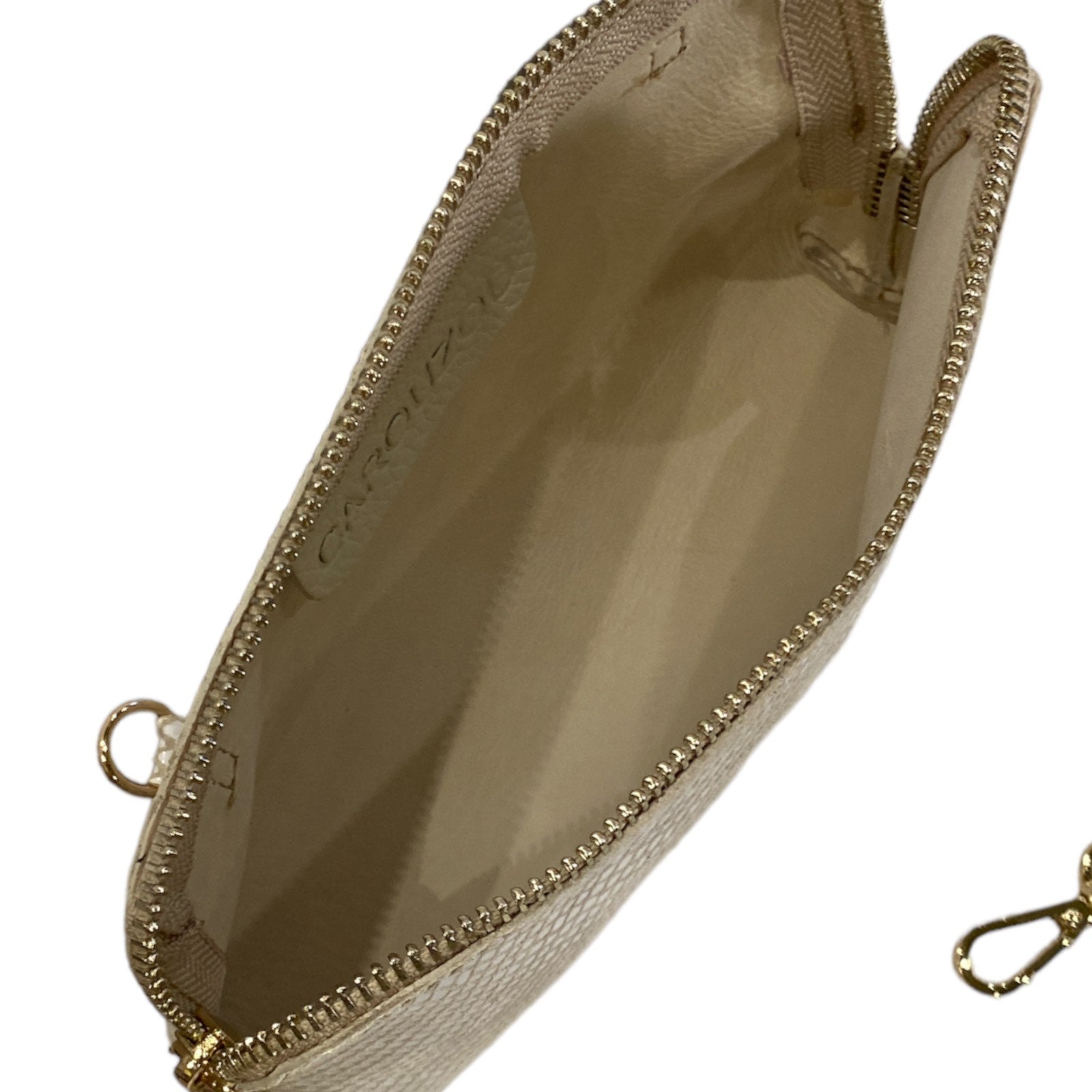 Box L. White mermaid leather messenger bag
