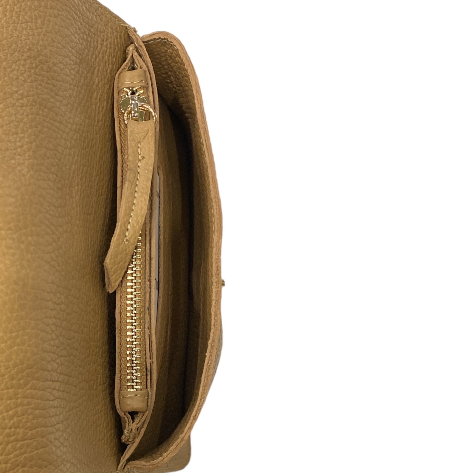 Beige leather multi wallet bag