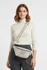 XL off-white and silver vintage calf-hair leather belt bag