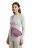 Lilac geometric leather belt bag