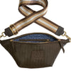 Brown chic leather belt bag