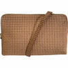 Box XL. Tan woven-print leather messenger bag