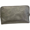 Box XL. Silver leather messenger bag