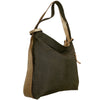 Alice L. Olive green and gold shoulder bag and backpack