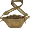 Mini beige and gold vintage calf-hair leather belt bag