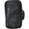Black geometric mobile leather case