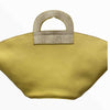 Zebyli. Yellow leather tote bag