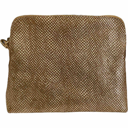 Box XXL. Gold leather messenger bag