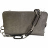 Box XL. Silver leather messenger bag