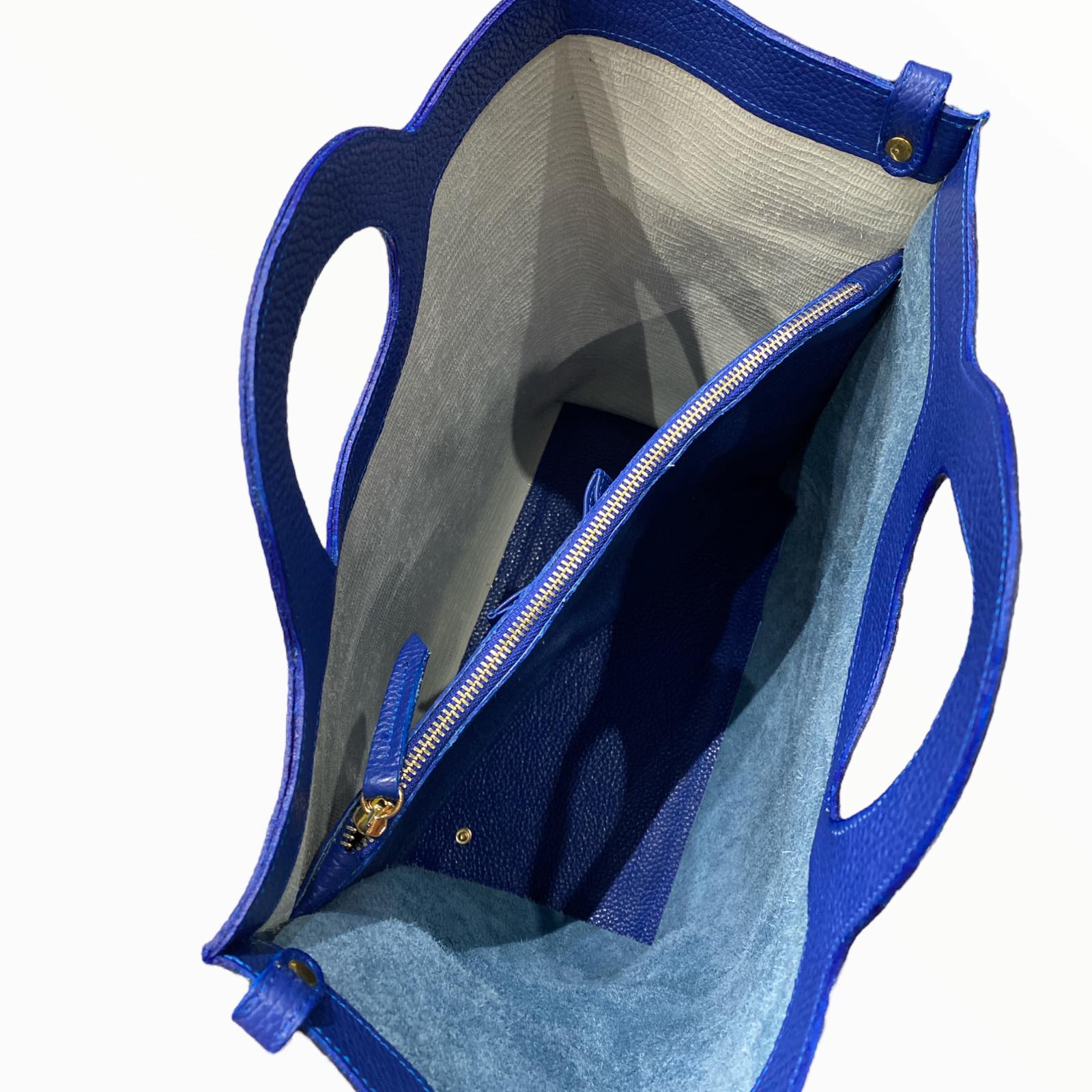 Circle. Royal blue art leather L bag