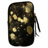Black and gold vintage calf-hair mobile leather case