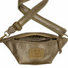 Mini gold leather belt bag