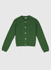 GREEN CARDIGAN WITH GOLD DETAILS