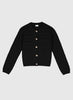 BLACK CARDIGAN WITH GOLD DETAILS