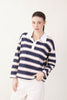 COLLEGE CHIC STRIPES SHIRT-TOP