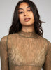 OLIVE GREEN CHIC LACE TOP