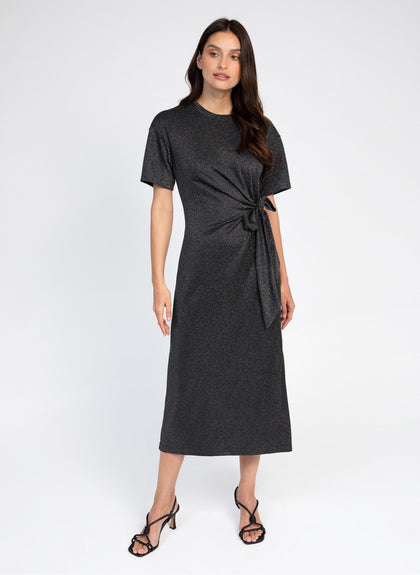 GREY LUREX SOPHISTICATED DRESS