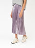 SOFT LILA WET LOOK PLEATED SKIRT