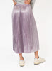 SOFT LILA WET LOOK PLEATED SKIRT