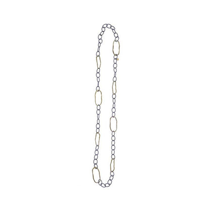 GOLD AND SILVER CHIC SFYRILATO LONG NECKLACE
