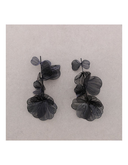 FLOWER 3D CUT OVERSIZED EARRINGS