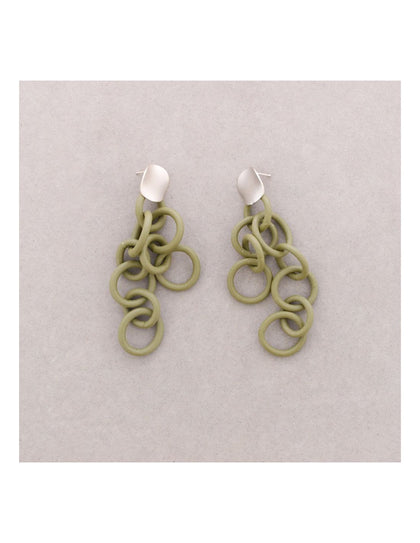 ART RUBBER CHAIN EARRINGS