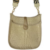 ANNA. BEIGE CHIC LEATHER MESSENGER