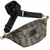 XL GREY SNAKE-PRINT STATEMENT BELT BAG