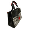 NANOUYIA L. BLACK  WITH RED DETAILS LEATHER MULTISPACE MESSENGER