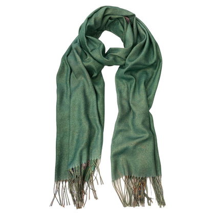 GREEN ART DOUBLE FACE SOFT SCARF