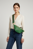 REGULAR.GREEN LEATHER BELT BAG