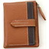 Camel small leather wallet with brown details