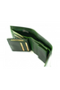 Πράσινο δερμάτινο πορτοφόλι κεριού.μεσσαίο μέγεθος